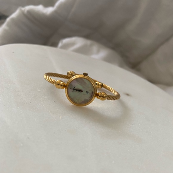 Gucci Accessories - gucci mother of pearl watch 18k gold plated
